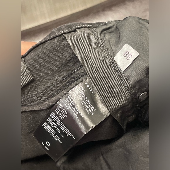 NWT Amiri Varsity Patch Logo Men's Black Distressed Jeans Size 38 - Picture 5 of 9